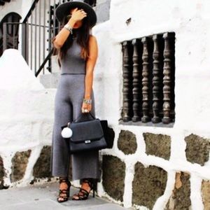 Zara knit/wool jumpsuit high neck